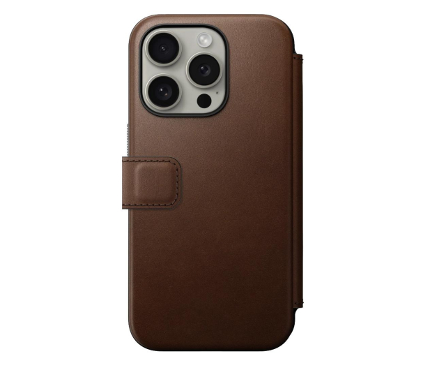 Nomad Modern Leather Folio iPhone 15 Pro brown - 1258678 - zdjęcie
